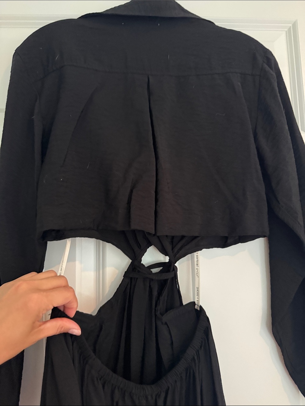 Young Fabulous & Broke Black Maxi Dress with Tie Detail, Cut Outs and Open Back - Picture 6 of 7